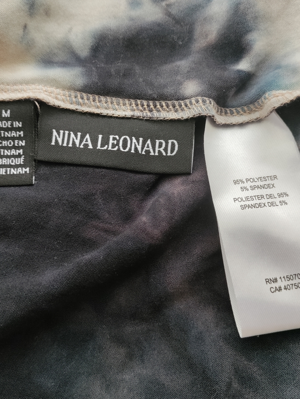 Nina Leonard Sleeveless Tie Dye Midi Dress / Size Medium - Picture 4 of 13